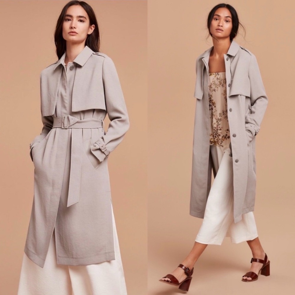 Wilfred Aritzia Louvinel crepe trench coat XS blush